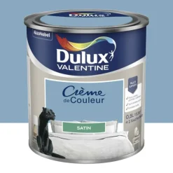 Peinture multi-supports Dulux Valentine Crème de Couleur Satin Bleu vintage
