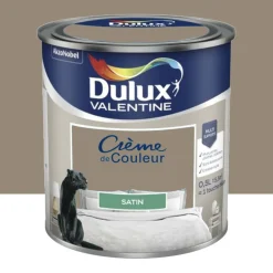 Peinture multi-supports Dulux Valentine Crème de Couleur Satin Terre d'argile
