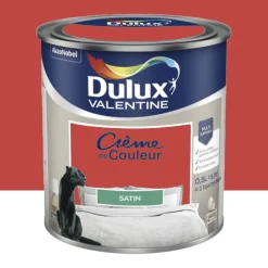 Peinture multi-supports Dulux Valentine Crème de Couleur Satin Rouge design