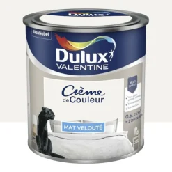 Peinture multi-supports Dulux Valentine Crème de Couleur Mat velouté Blanc