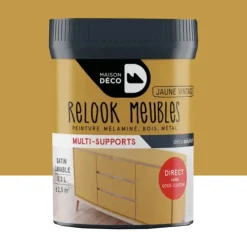 Peinture multi-supports Maison Déco Relook Meubles Satin Jaune Vintage
