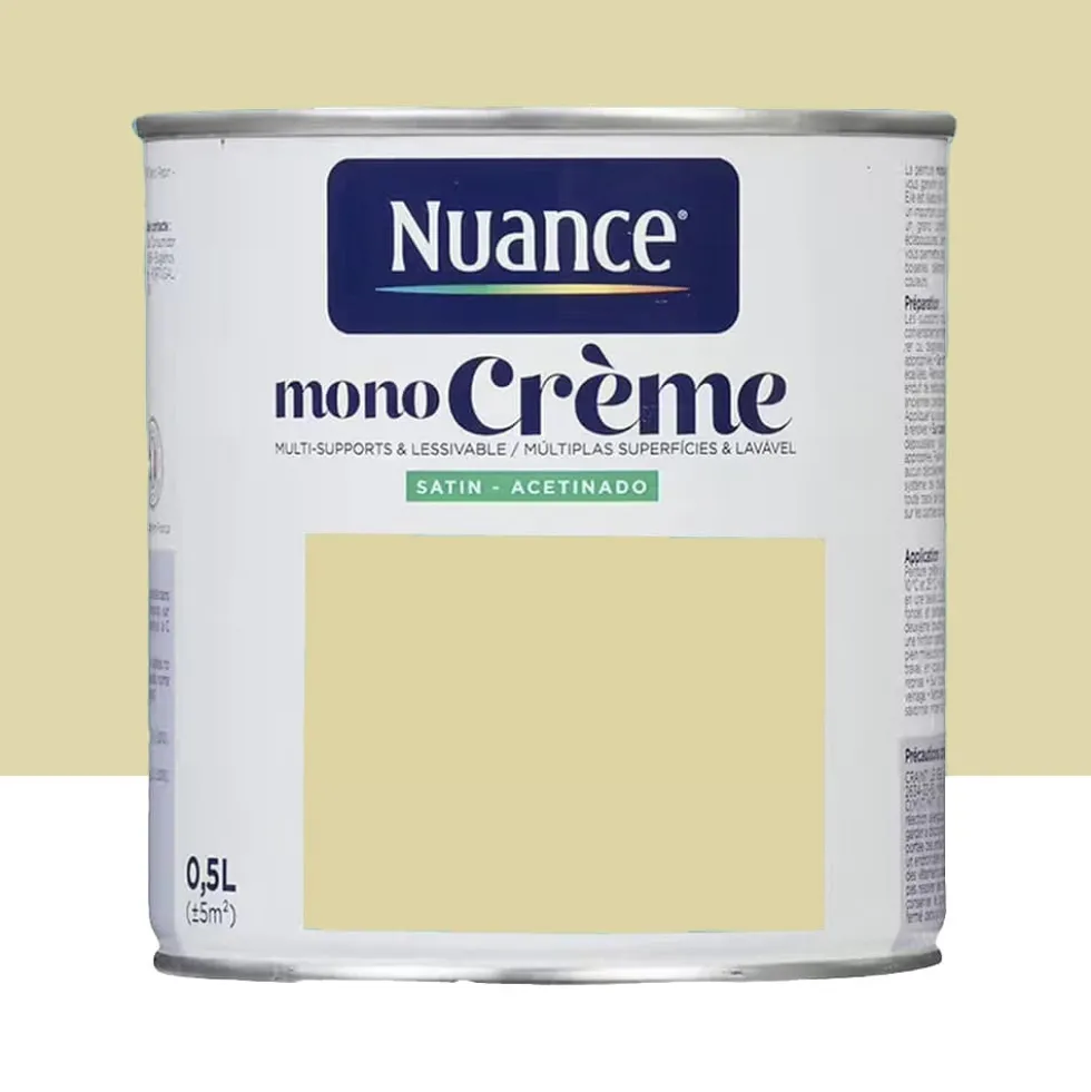 Peinture multi-supports NUANCE MonoCrème Satin Jaune attend
