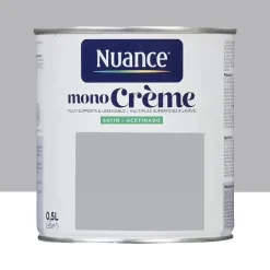 Peinture multi-supports NUANCE MonoCrème Satin Gris bouillis