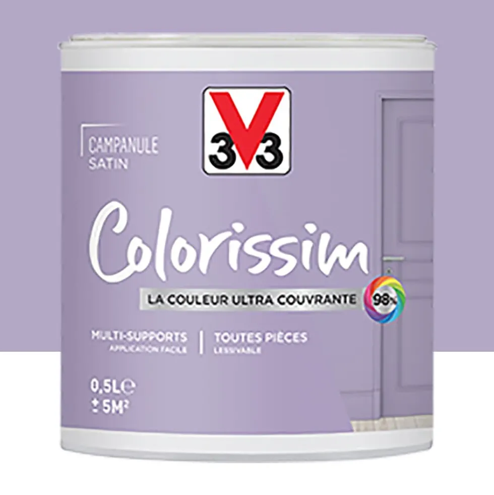 Peinture Multi-supports V33 Colorissim Satin Campanule