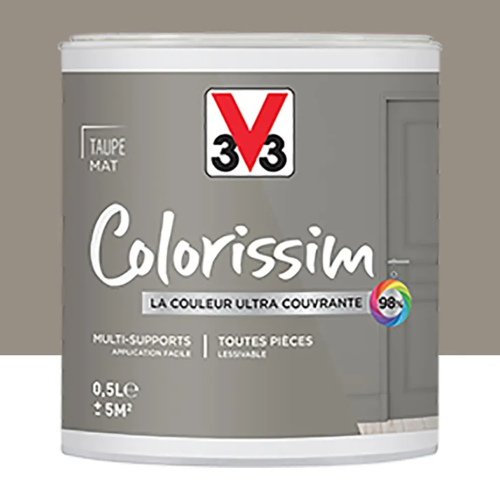 Peinture Multi-supports V33 Colorissim Mat Taupe