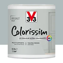 Peinture Multi-supports V33 Colorissim Mat Gris galet