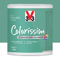 Peinture Multi-supports V33 Colorissim Satin Vert jungle