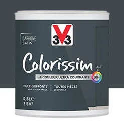 Peinture Multi-supports V33 Colorissim Satin Carbone