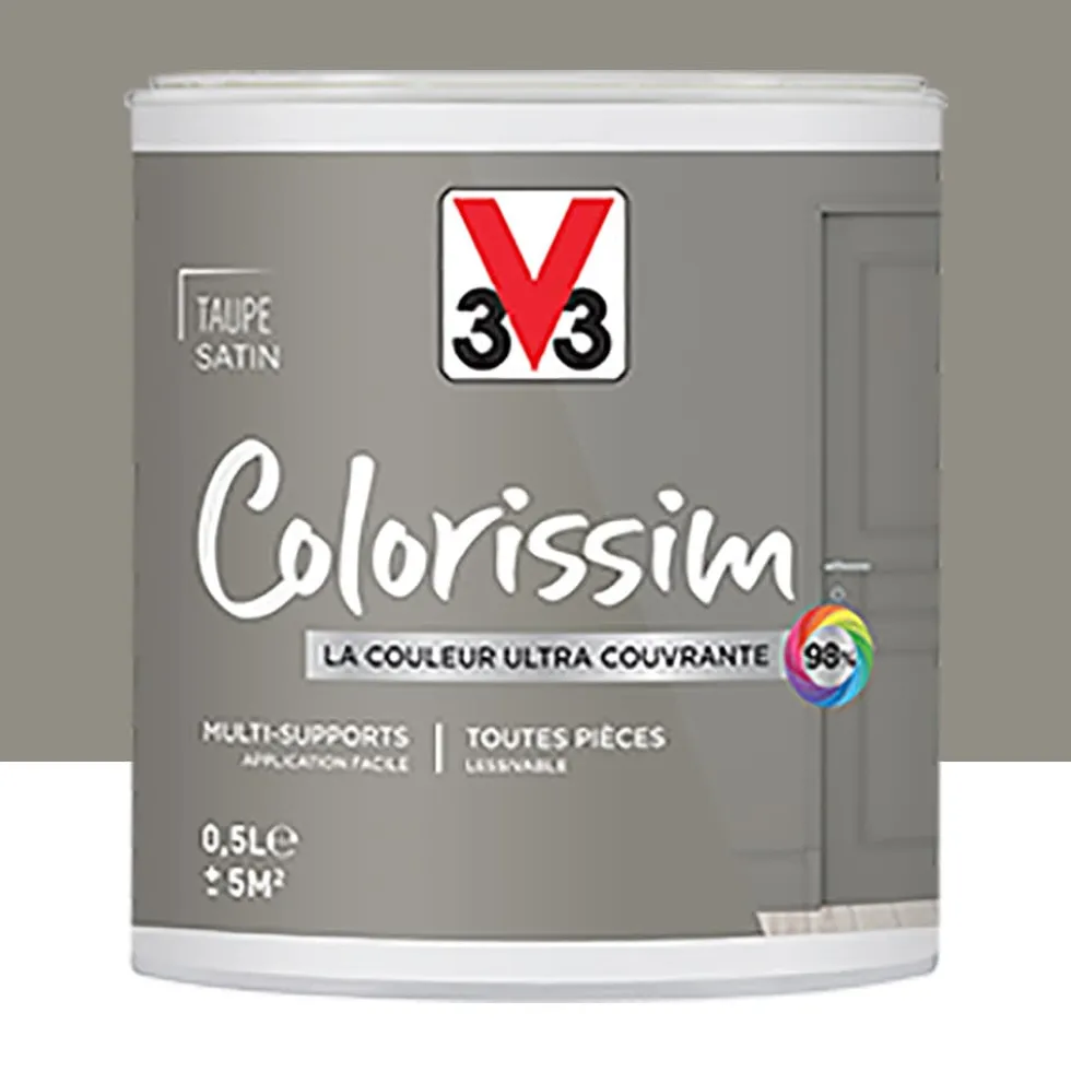 Peinture Multi-supports V33 Colorissim Satin Taupe