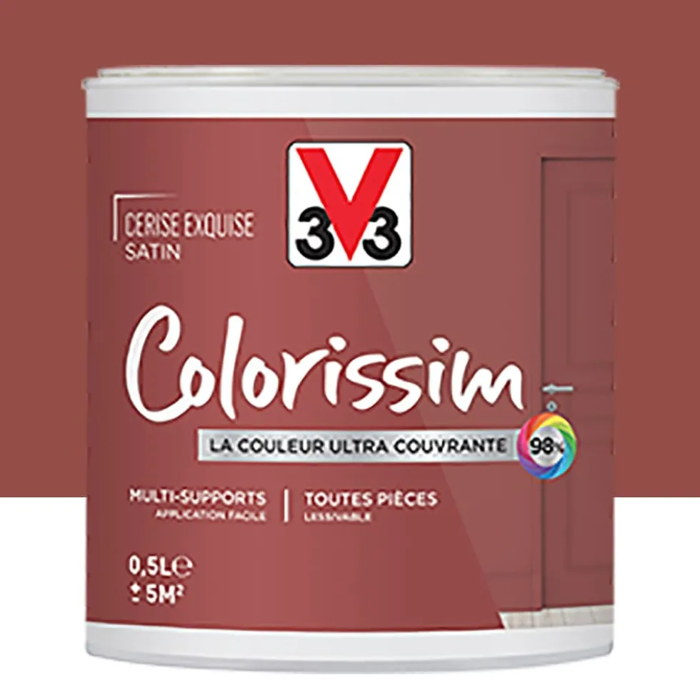 Peinture Multi-supports V33 Colorissim Satin Cerise exquise