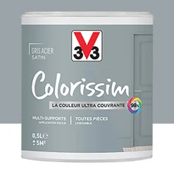 Peinture Multi-supports V33 Colorissim Satin Gris Acier