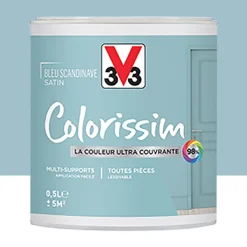 Peinture Multi-supports V33 Colorissim Satin Bleu scandinave
