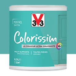 Peinture Multi-supports V33 Colorissim Satin Menthol
