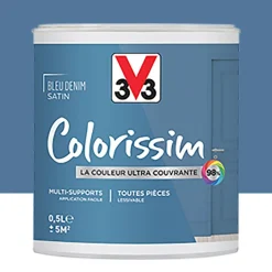 Peinture Multi-supports V33 Colorissim Satin Bleu Denim