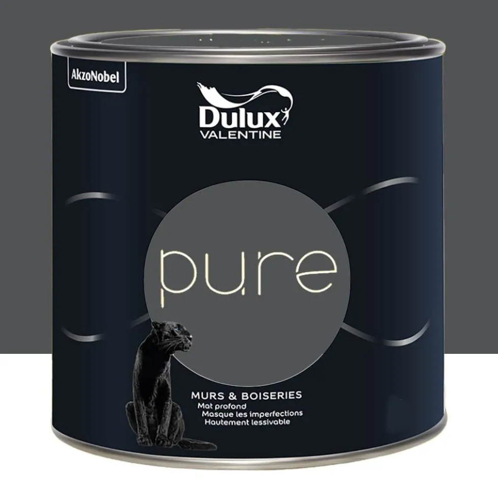 Peinture murs & boiseries Dulux Valentine Pure Gris