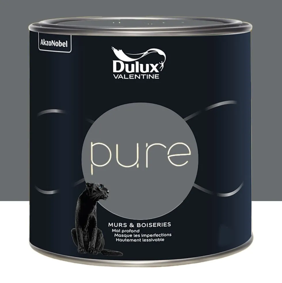 Peinture murs & boiseries Dulux Valentine Pure Anthracite