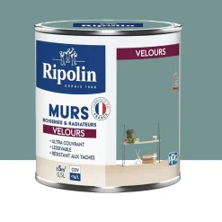 Peinture Murs, Boiseries, Radiateurs RIPOLIN Velours Bleu impérial