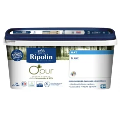 Peinture Murs, Boiseries, Radiateurs RIPOLIN OPur Mat Blanc