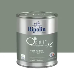 Peinture Murs, Boiseries, Radiateurs RIPOLIN OPur Satin velouté Vert nobile NP