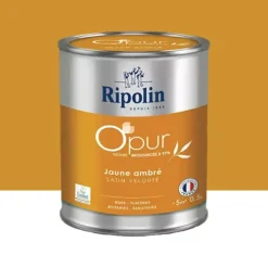 Peinture Murs, Boiseries, Radiateurs RIPOLIN OPur Satin velouté Jaune ambré NP