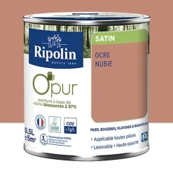 Peinture Murs, Boiseries, Radiateurs RIPOLIN OPur Satin Ocre nubie