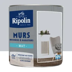 Peinture Murs, Boiseries, Radiateurs RIPOLIN Mat Gris télescope