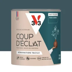 Peinture murs & plafonds V33 Coup d'éclat Paon sombre