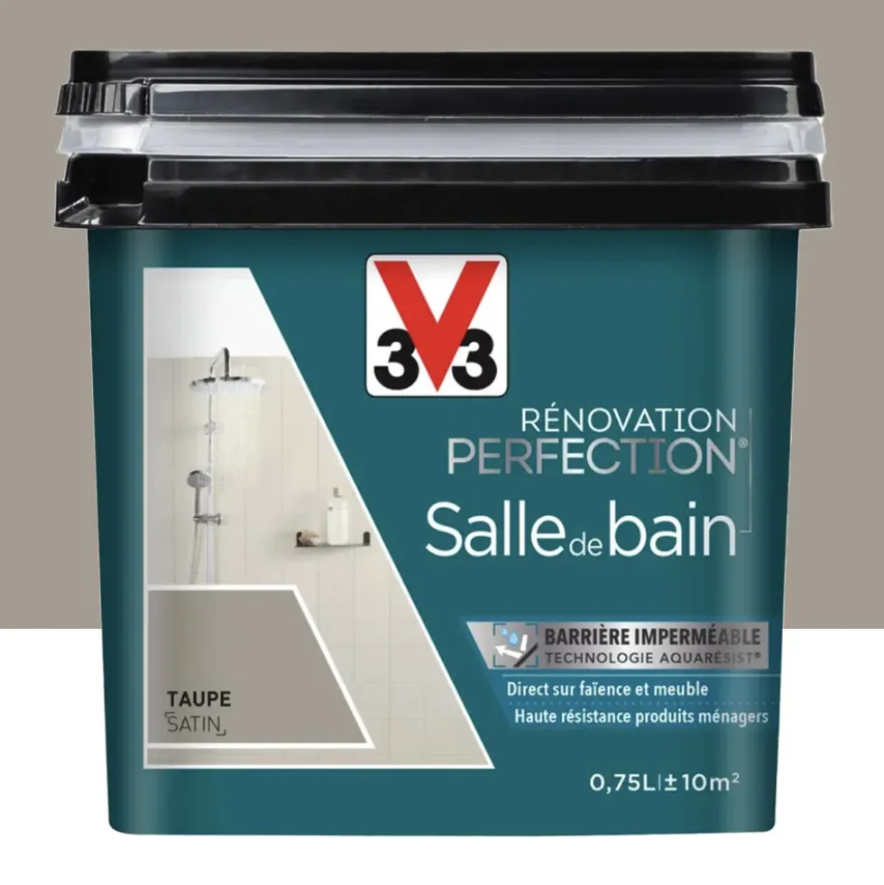 Peinture Salle de Bain V33 Rénovation Perfection Taupe