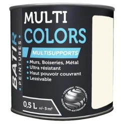 Peintures BÂTIR Multi Colors Mat Poudré Blanc crème