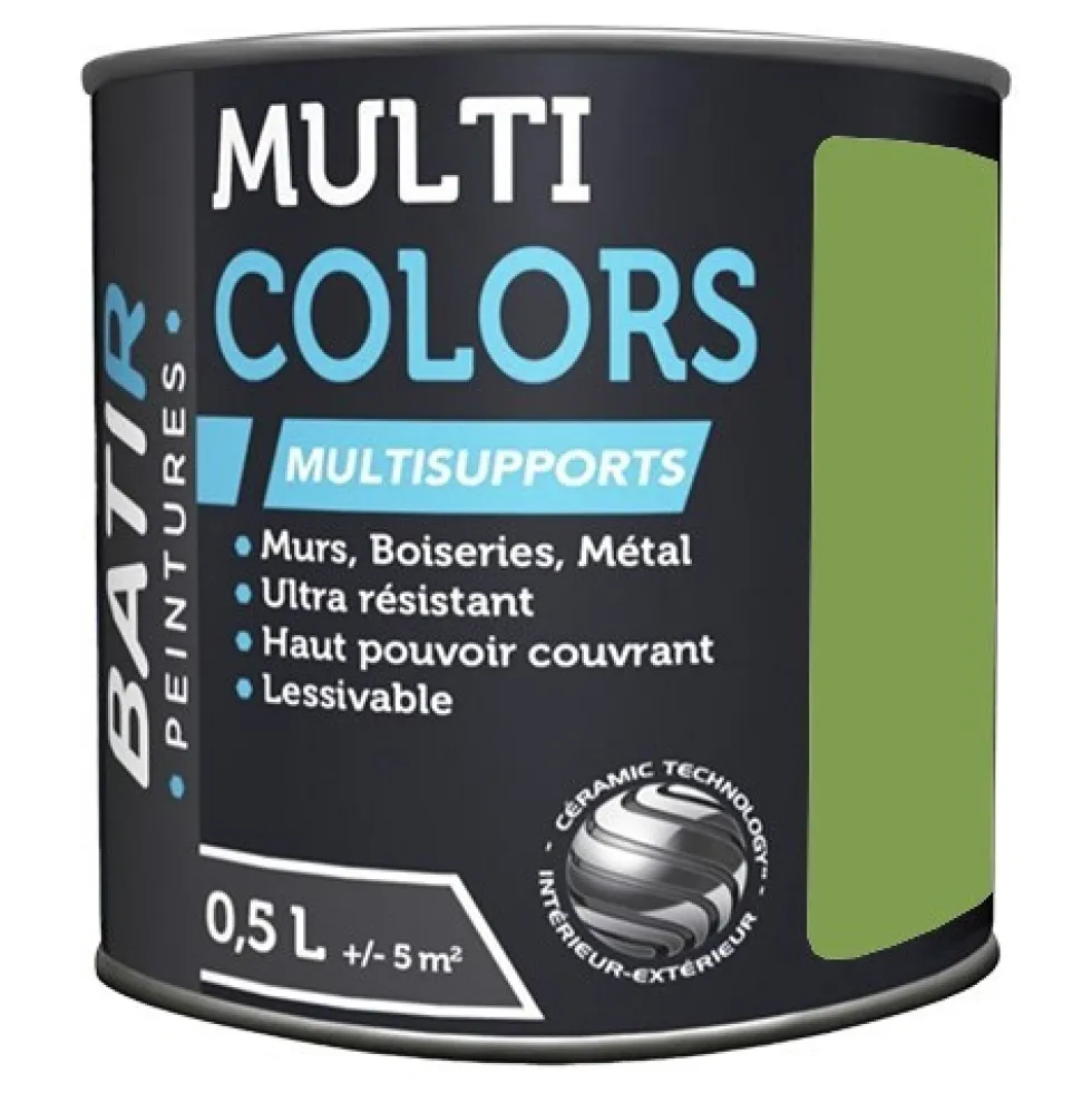Peintures Multi Colors BÂTIR Satin Soyeux Vert Amazonie