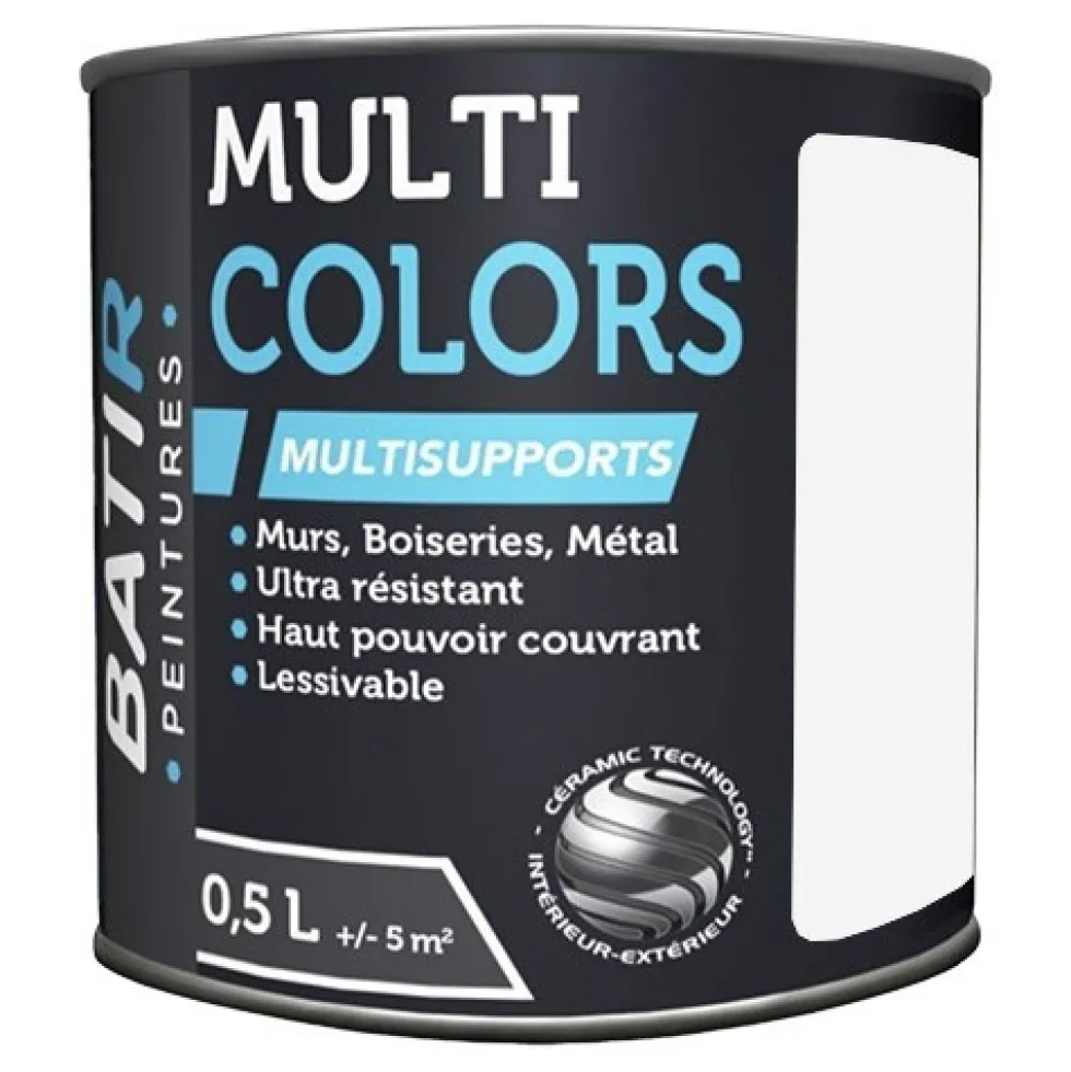 Peintures Multi Colors BÂTIR Satin Soyeux Blanc craie
