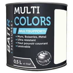 Peintures Multi Colors BÂTIR Satin Soyeux Marbre blanc