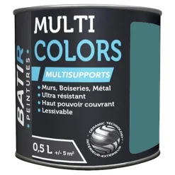 Peintures Multi Colors BÂTIR Satin Soyeux Bleu canard