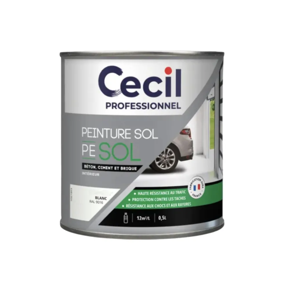 Peinture sol Glycéro Cécil Professionnel PE SOL Blanc Satin