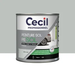 Peinture sol Glycéro Cécil Professionnel PE SOL Gris Clair Brillant