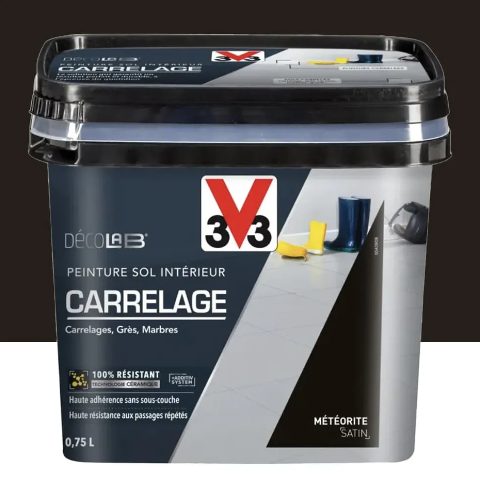 Peinture Sol intérieur Carrelage V33 Déco LAB Météorite