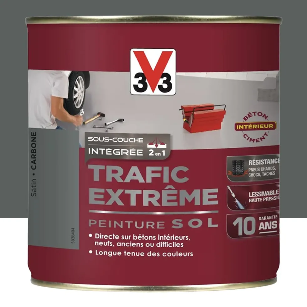 Peinture Sol Résine V33 Trafic Extrême Carbone