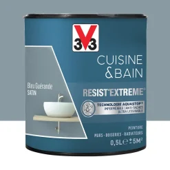 Peinture V33 Cuisine & Bain Resist'Extreme Satin Bleu Profond
