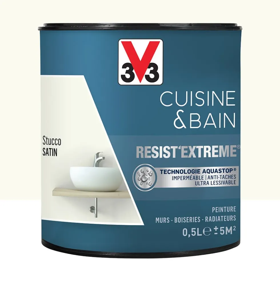 Peinture V33 Cuisine & Bain Resist'Extreme Satin Stucco