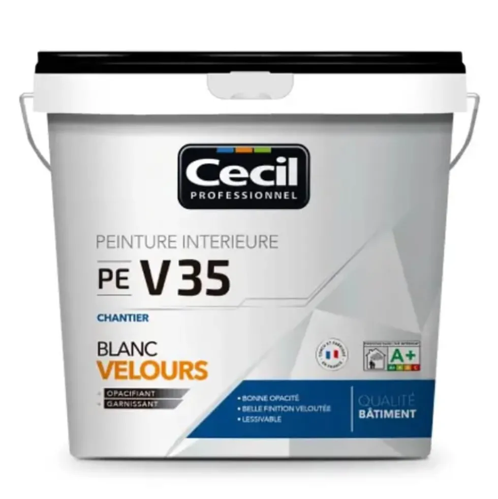 Peinture velours CÉCIL PE V35 Blanc 15L