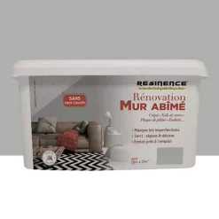 RESINENCE Rénovation Mur abîmé Poivre gris