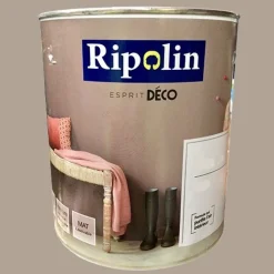 RIPOLIN Peinture Esprit Déco Bois fumé Mat