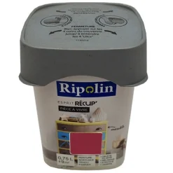 RIPOLIN Peinture Esprit Récup' Pièce à vivre Rouge coquelicot