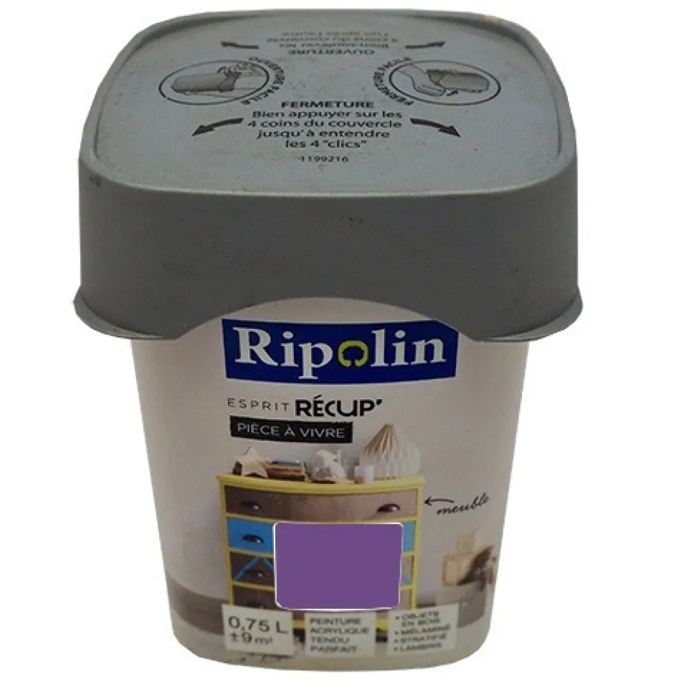 RIPOLIN Peinture Esprit Récup' Pièce à vivre Prune