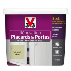 Rénovation Placards & Portes (Métal-Alu-Mélaminés) V33 Satin Végétal