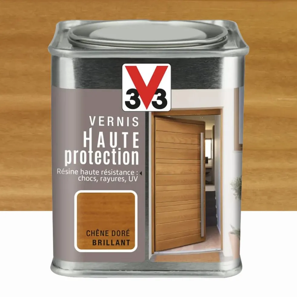 Vernis bois V33 Haute Protection Chêne doré brillant