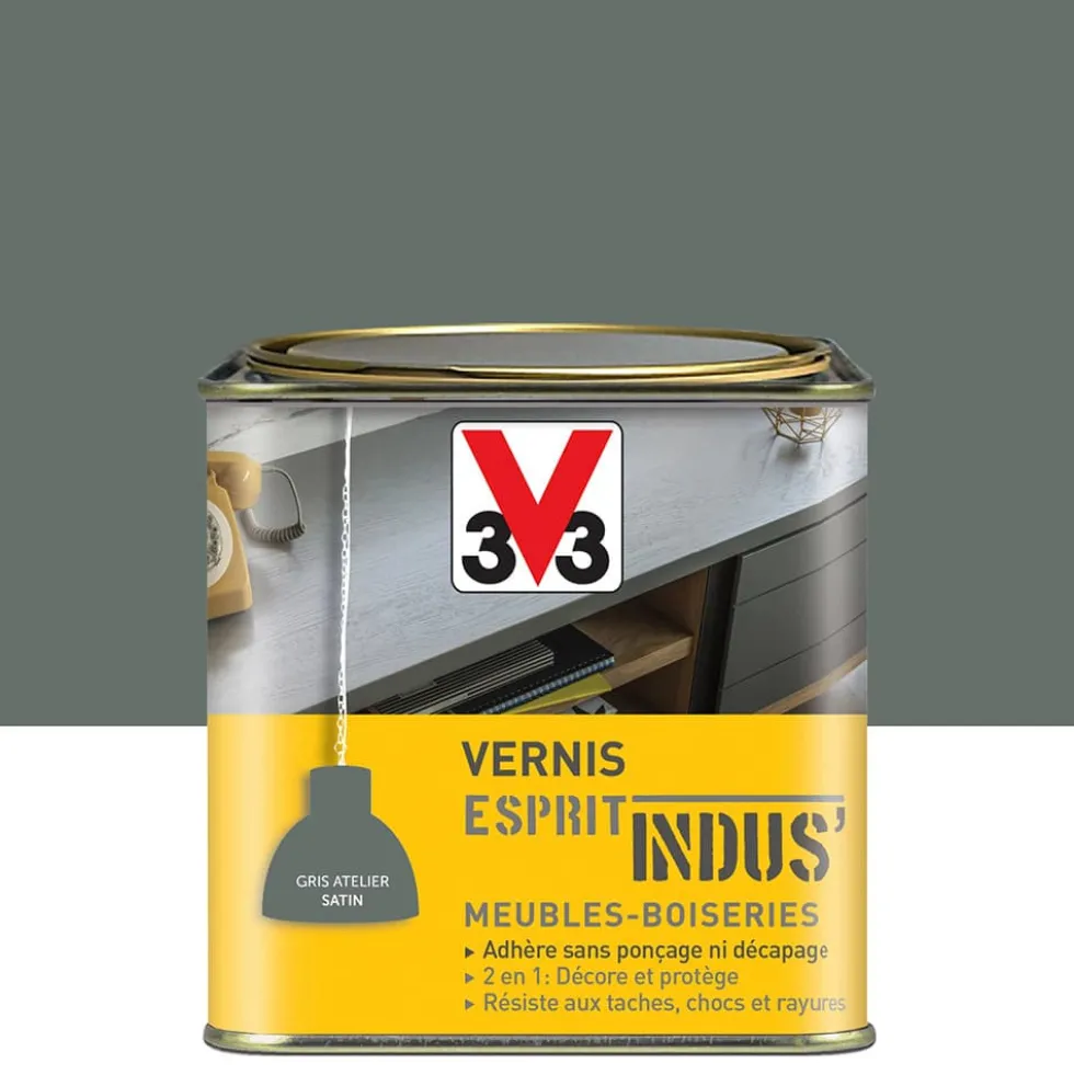 Vernis Esprit Indus' V33 Gris Atelier Satin