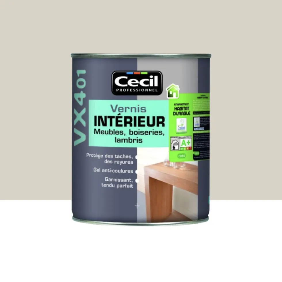 Vernis Intérieur CECIL VX401 Blanc cérusé Mat