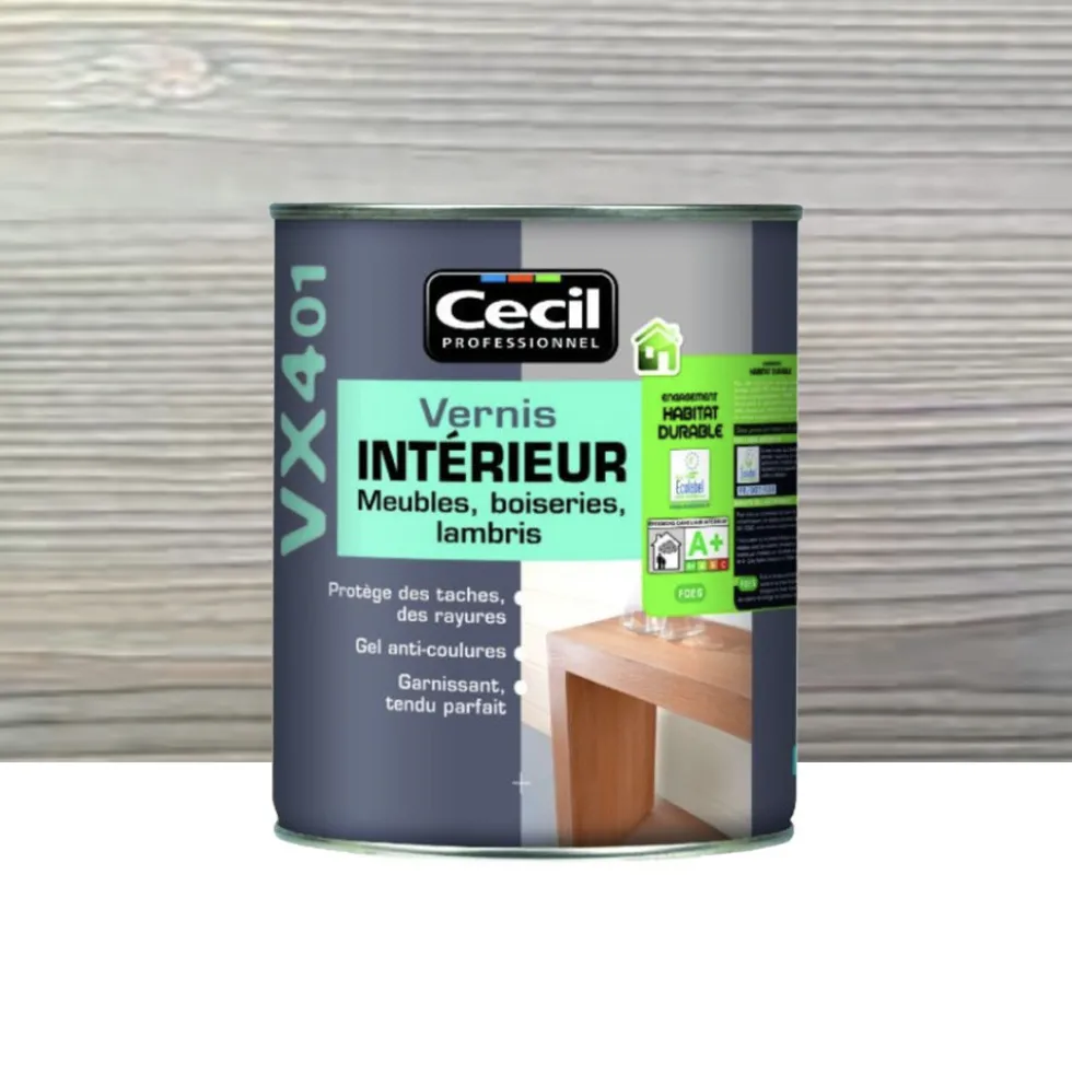 Vernis Intérieur CECIL VX401 Gris Vieilli Mat