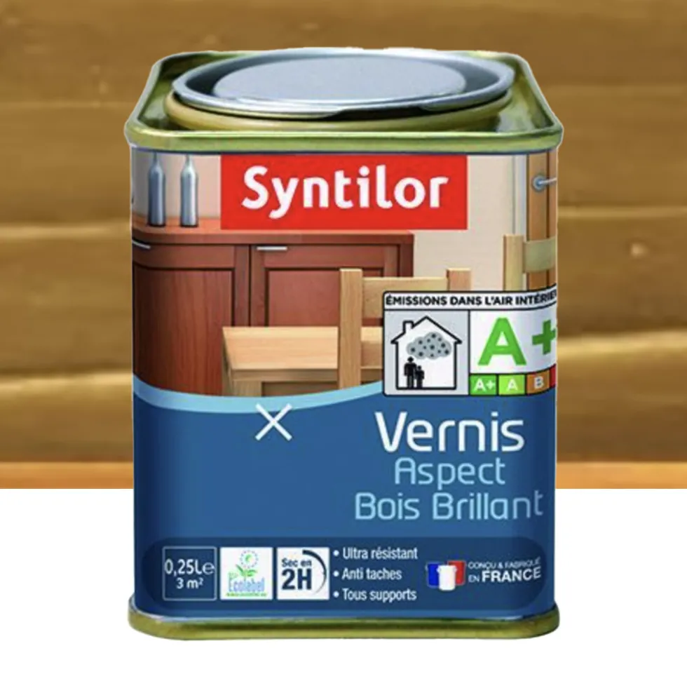 Vernis SYNTILOR Aspect Bois brillant Chêne moyen